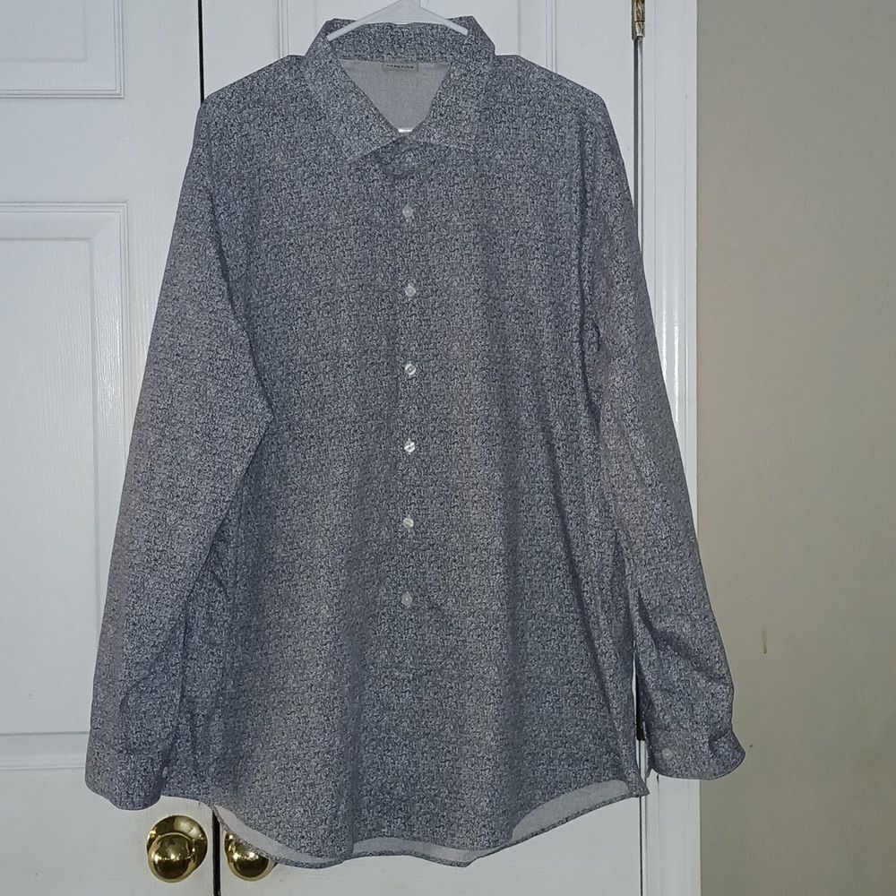 Reaction Kenneth Cole Slim Fit long sleeve button down dress shirt  Sz 2XL EUC